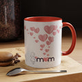 Heartfall Mom Mug – Pink Hearts Accent Ceramic Gift for Mother's Day