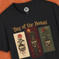 Day of the Bonsai Skull Tee | Gothic Japanese Bonsai Shirt for Plant Lovers