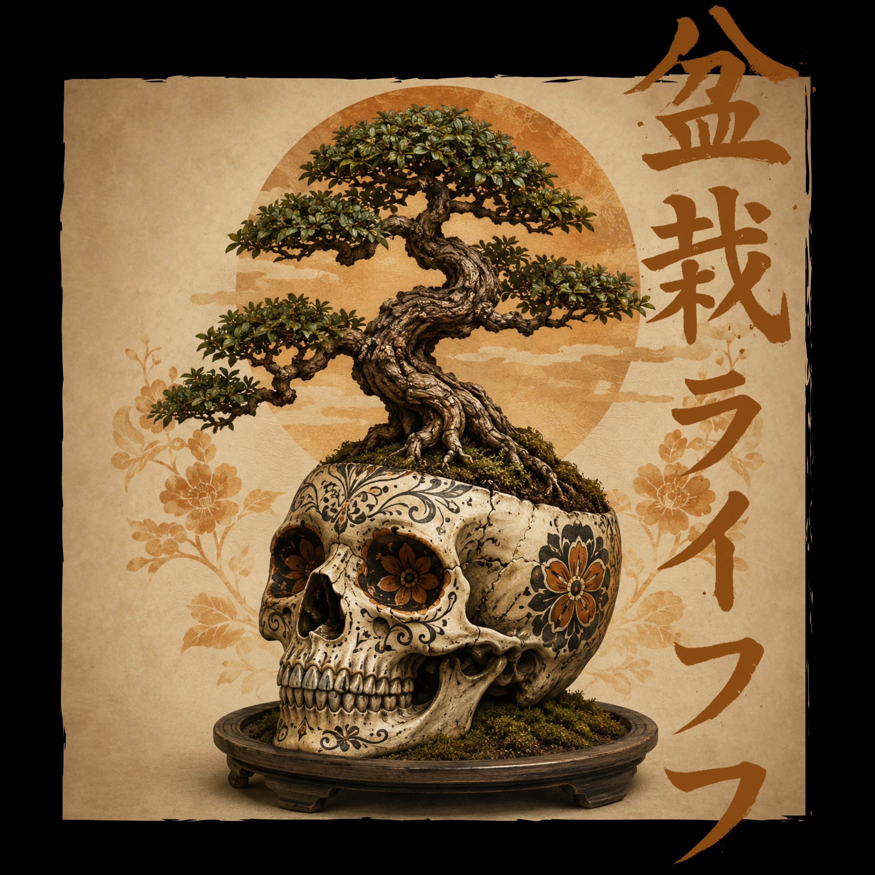 Skull Bonsai Life Shirt | Japanese Gothic Bonsai Tree Graphic Tee