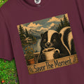 Savor the Moment Skunk Coffee T-Shirt | Vintage Nature Graphic Tee | Cozy Woodland Animal Shirt | Slow Living Outdoor Apparel