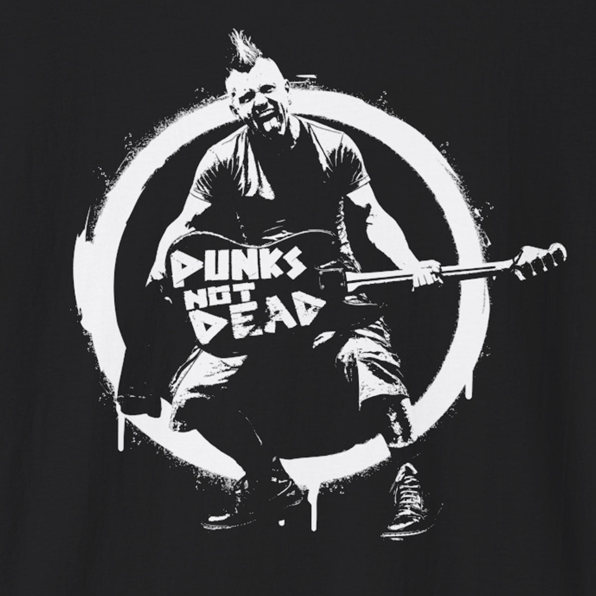 Punks Not Dead Anarchy Guitarist T-Shirt