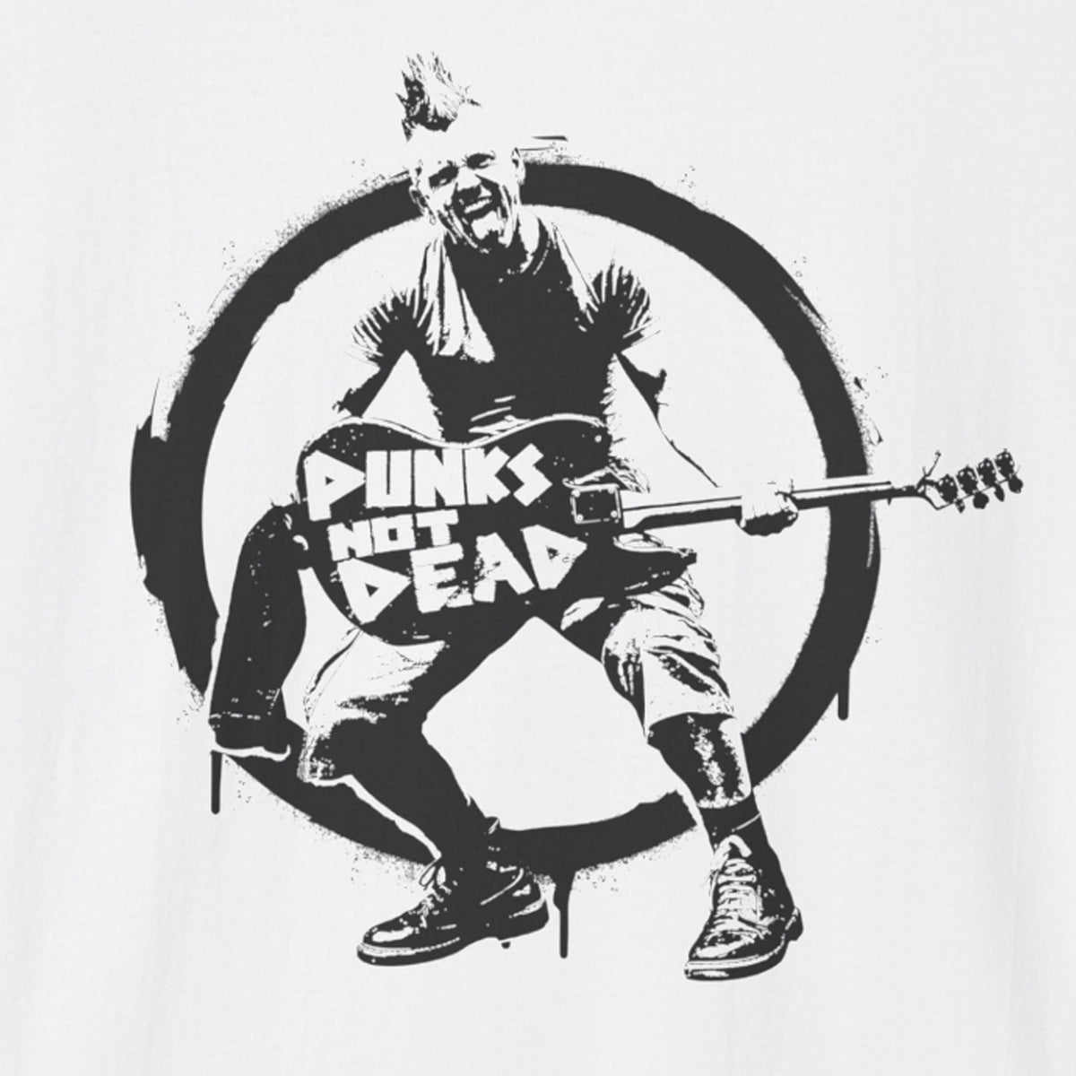 Punks Not Dead Anarchy Guitarist T-Shirt
