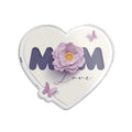 Mom Heart Keepsake Statue — "Love" Floral Decorative Figurine
